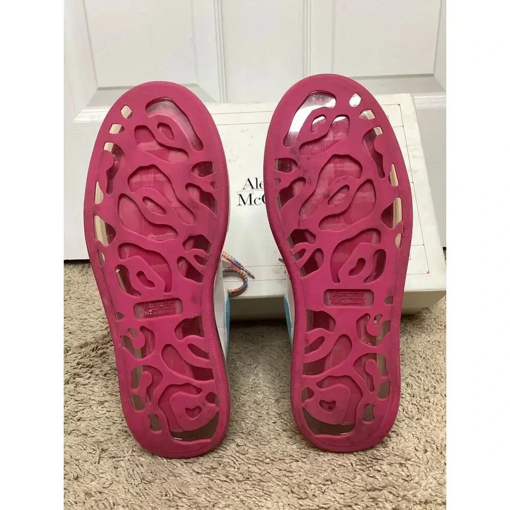 Limited Edition Alexander McOueen Larry Sneakers - size 41 white with pink sole